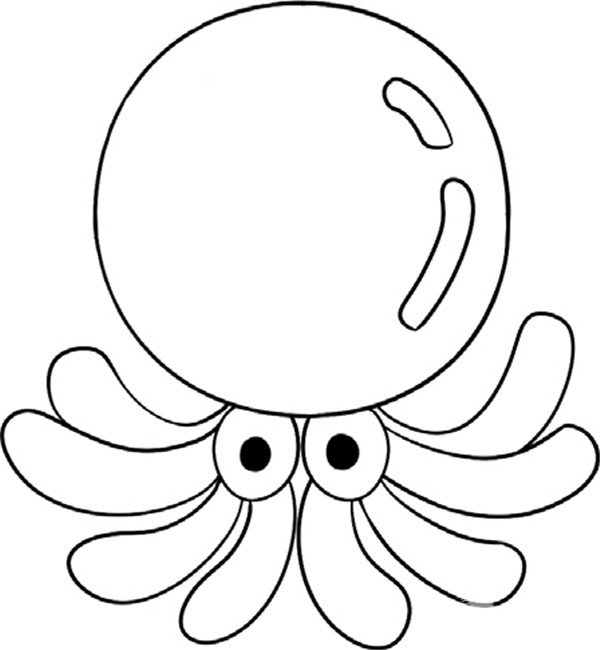 机敏的章鱼的简笔画怎么画机敏的章鱼简笔画图片