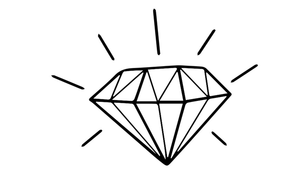 钻石的简笔画怎么画钻石简笔画步骤