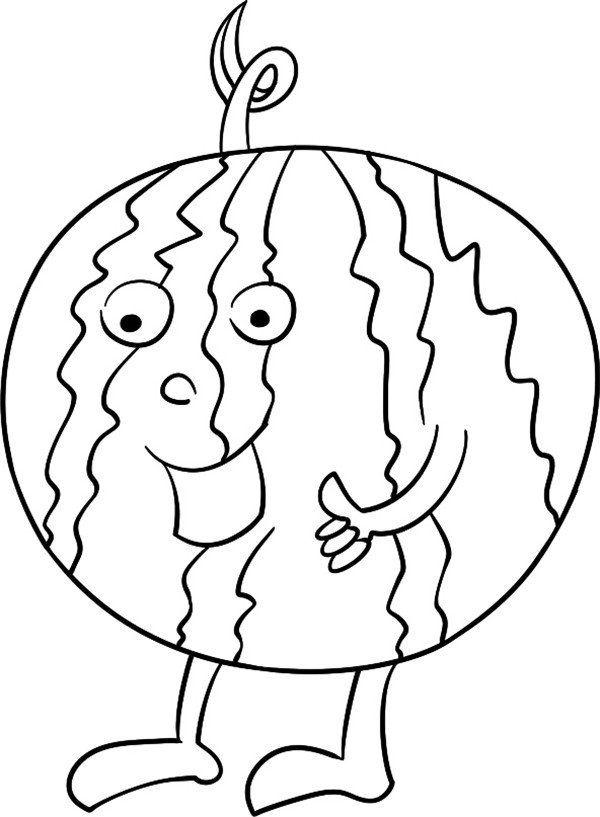 圆圆的西瓜简笔画怎么画圆圆的西瓜简笔画简单又好看