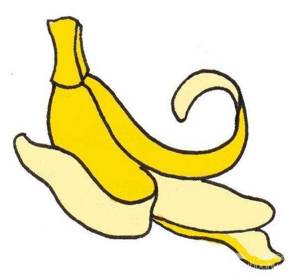 卡通画香蕉的简笔画绘画步骤