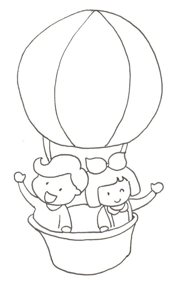 热气球简笔画怎么画热气球简笔画简单又好看
