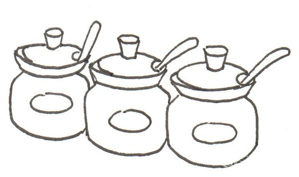 调味罐的简笔画怎么画调味罐的简笔画顺序