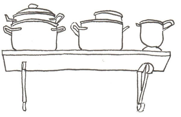厨房一角的简笔画怎么画厨房一角的简笔画步骤