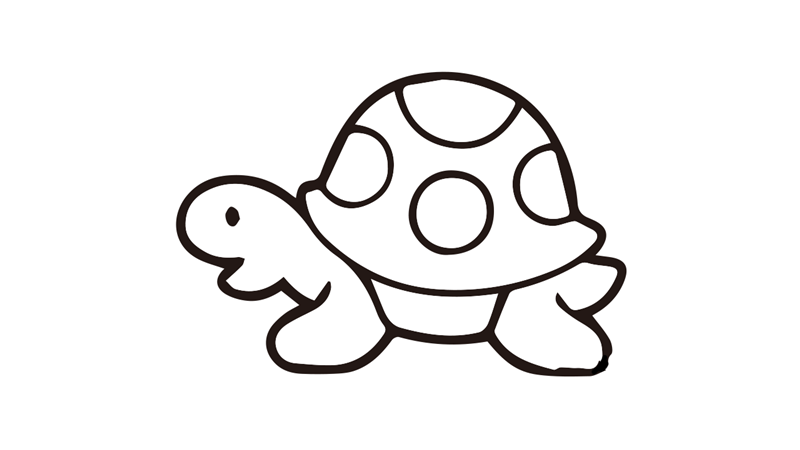 查找乌龟简笔画图片,画法和步骤,尽在水彩迷.