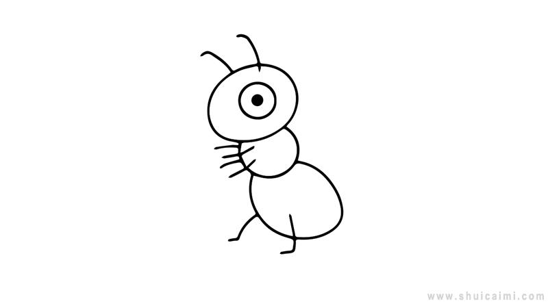 小蚂蚁简笔画怎么画小蚂蚁简笔画顺序