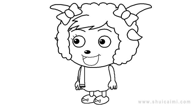 美羊羊简笔画怎么画美羊羊简笔画步骤