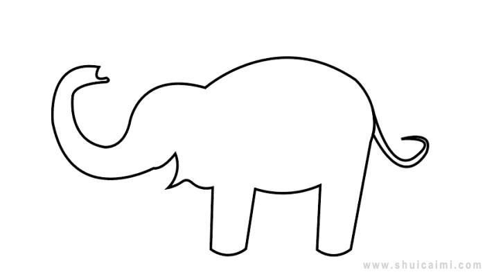 大象简笔画怎么画大象简笔画图片大全