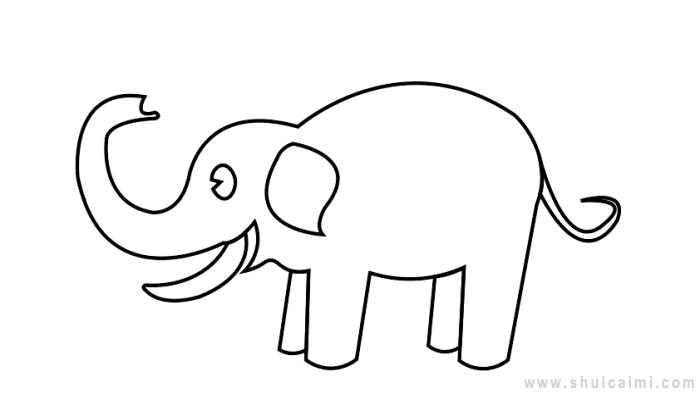 大象简笔画怎么画 大象简笔画图片大全