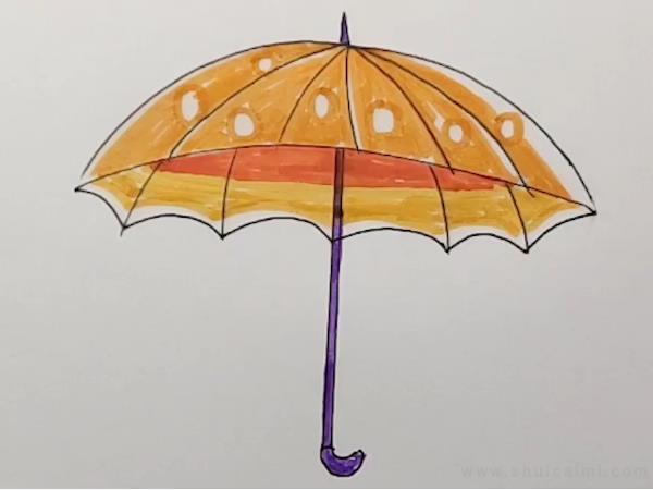 雨伞简笔画怎么画雨伞简笔画画法