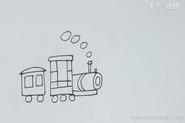 火车简笔画怎么画火车简笔画步骤