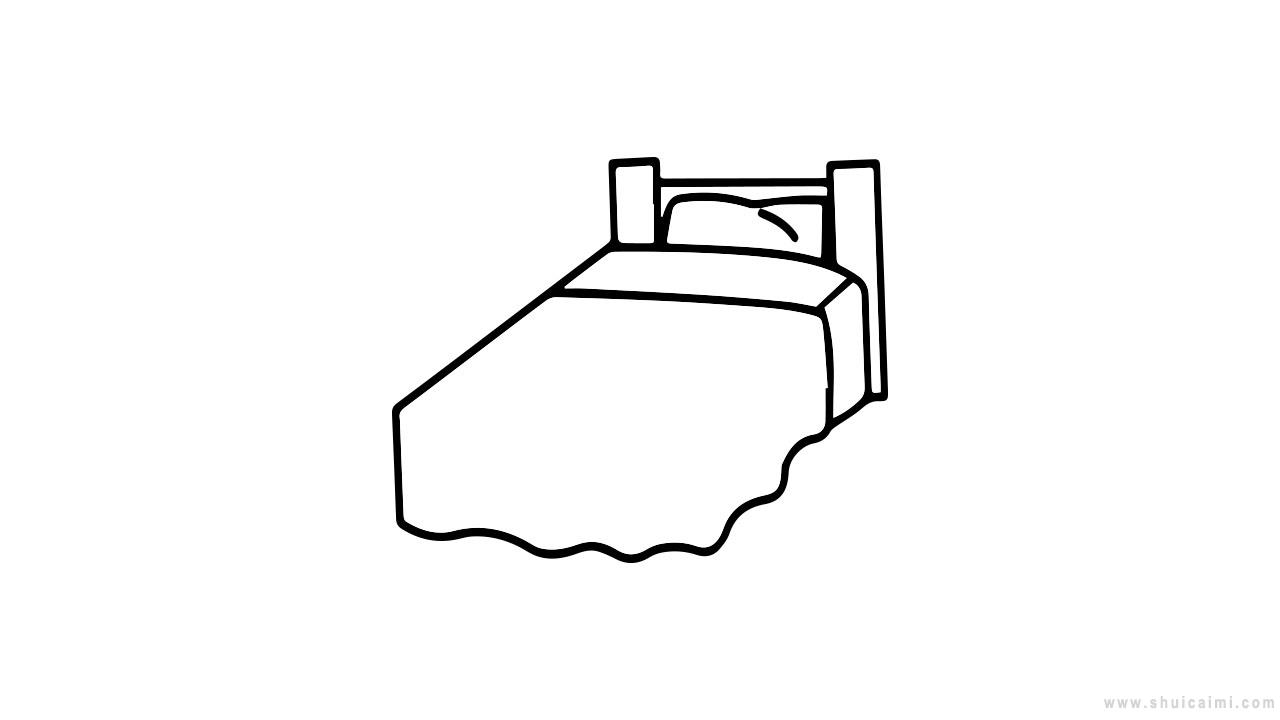 床简笔画怎么画床简笔画简单