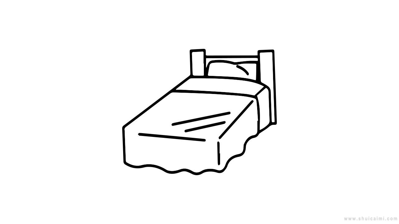 床简笔画怎么画 床简笔画简单