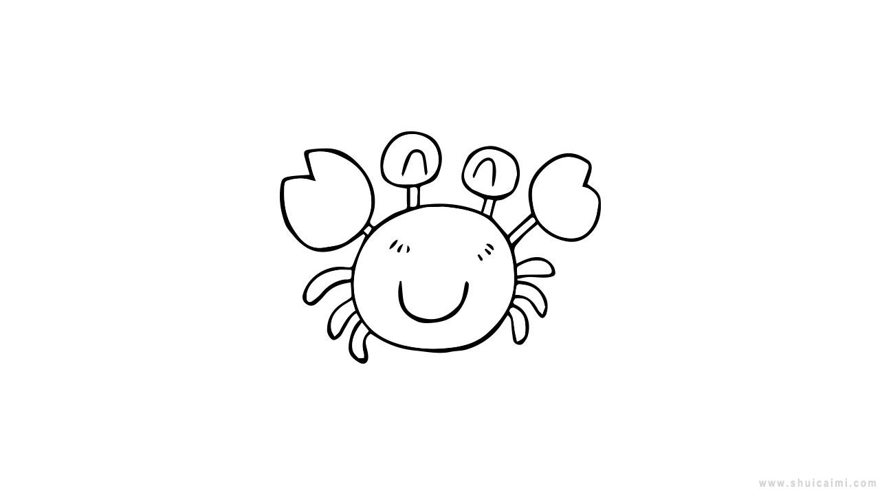 小螃蟹简笔画怎么画小螃蟹简笔画简单