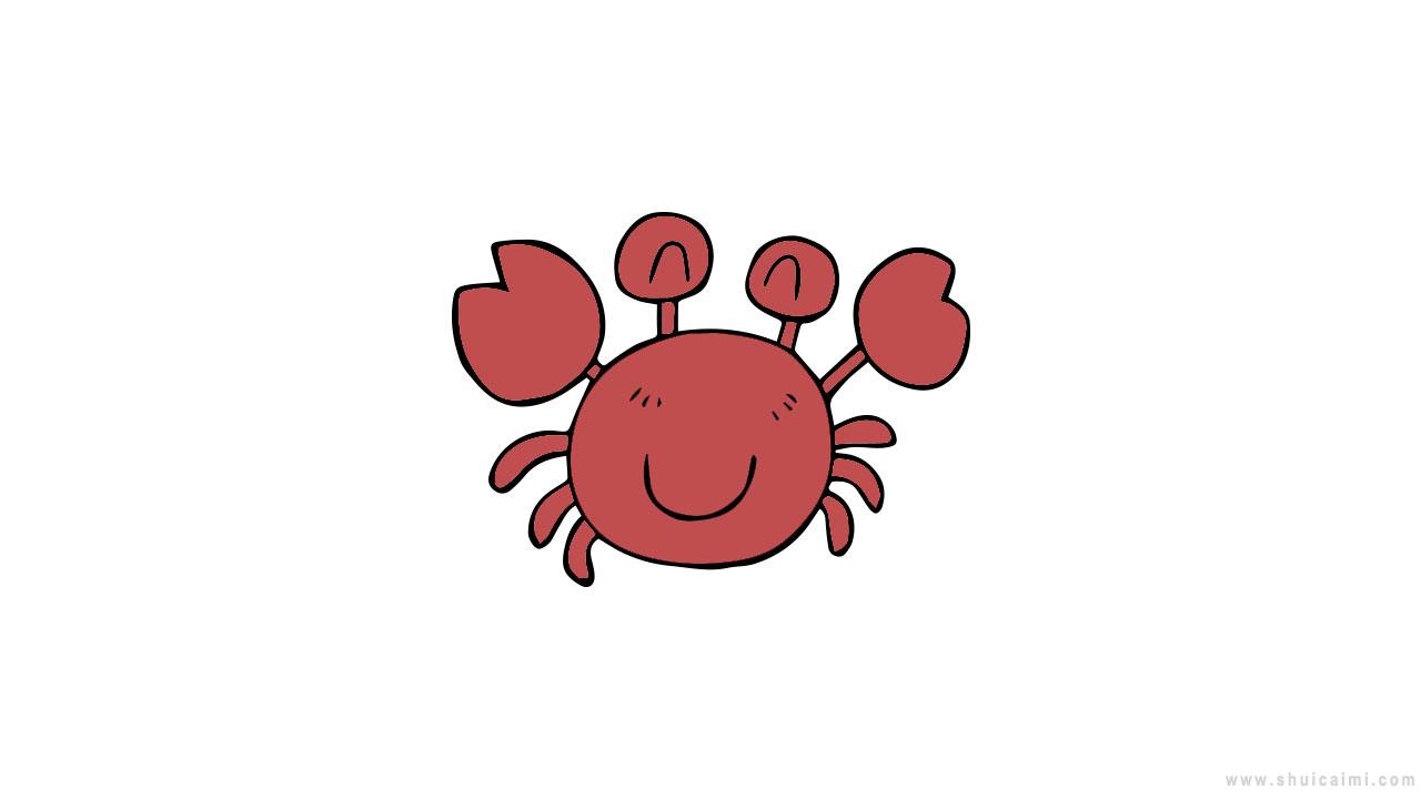 小螃蟹简笔画怎么画小螃蟹简笔画简单