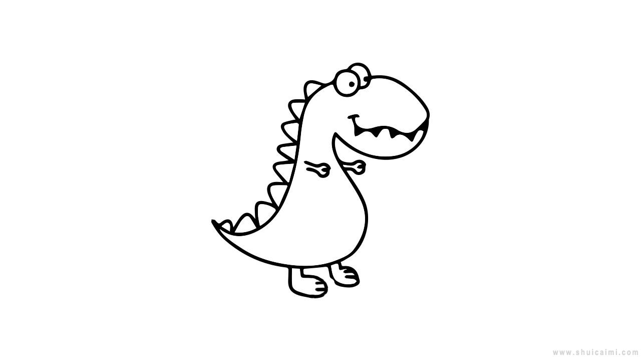 可爱恐龙简笔画怎么画可爱恐龙简笔画图片