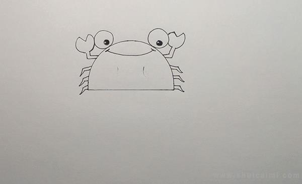 螃蟹简笔画怎么画螃蟹简笔画简单又好看