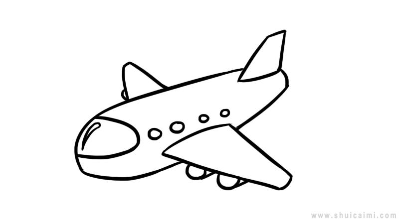 查找飞机简笔画图片,画法和步骤,尽在水彩迷.