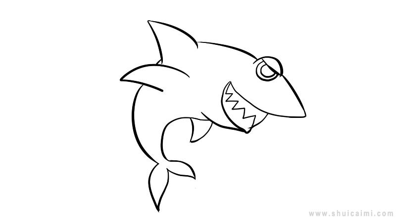 鲨鱼简笔画怎么画 鲨鱼简笔画简单