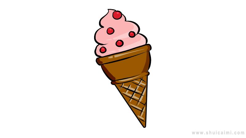 冰淇淋简笔画怎么画冰淇淋简笔画顺序