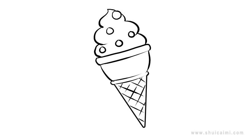 查找冰淇淋简笔画图片,画法和步骤,尽在水彩迷.评论325136