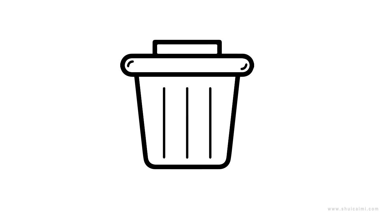 垃圾桶标志简笔画怎么画垃圾桶标志简笔画简单