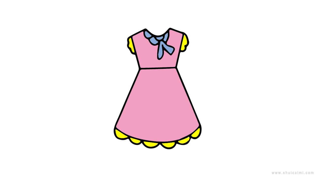 的颜色,我们的公主裙子就完成了以上内容是关于公主裙子简笔画怎么画
