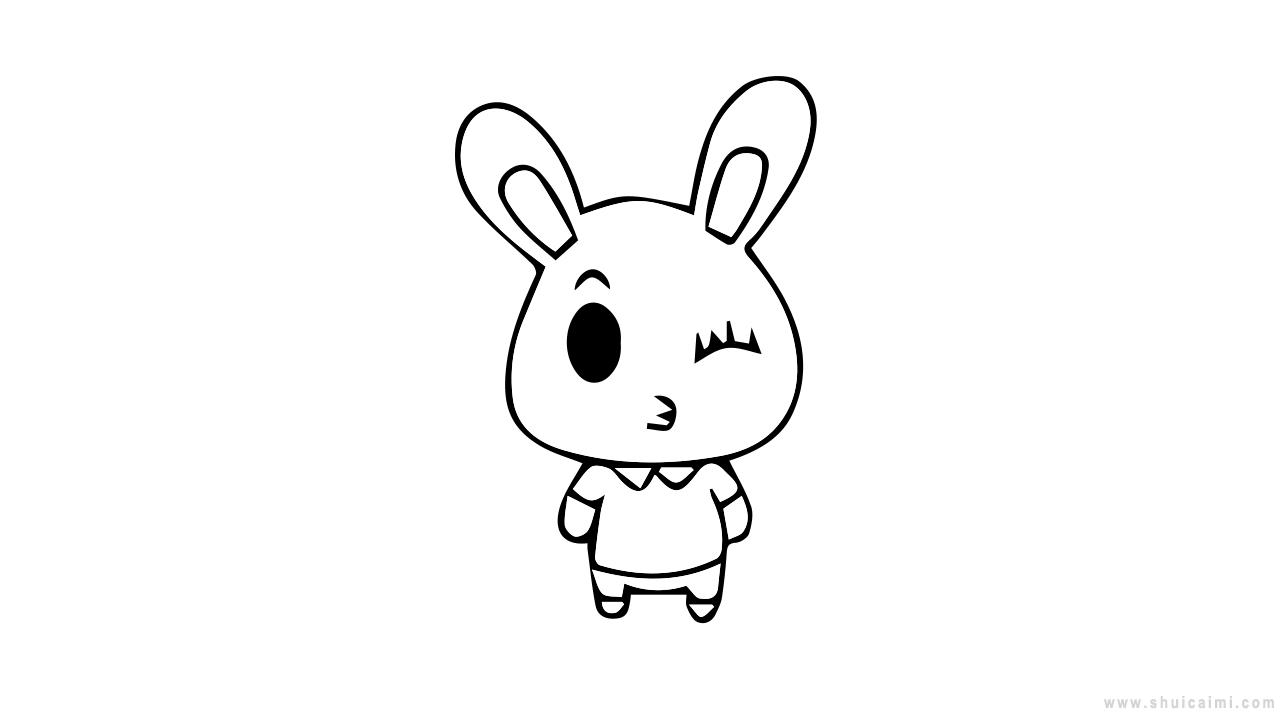 首先画出小兔子的头部外轮廓这一篇文章告诉你可爱兔子简笔画怎么画
