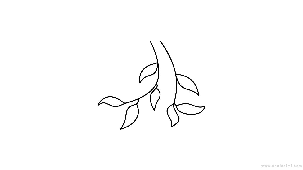 柳树叶简笔画怎么画柳树叶简笔画简单