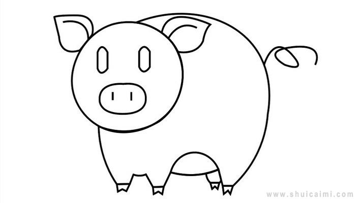 可爱小猪简笔画怎么画可爱小猪简笔画画法
