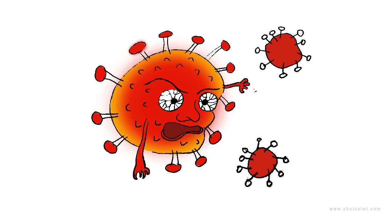 新型冠状病毒简笔画怎么画新型冠状病毒简笔画步骤