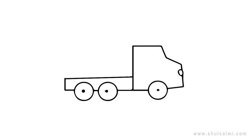 大卡车简笔画怎么画大卡车简笔画简单又好看