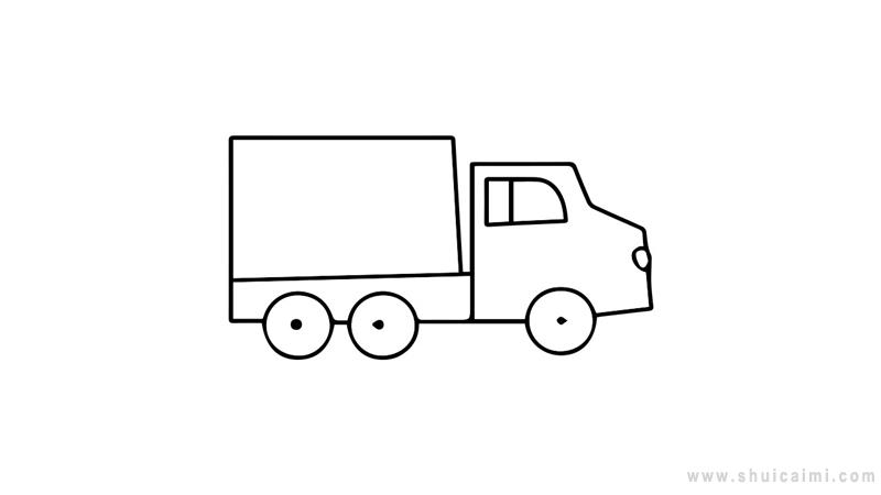 大卡车简笔画怎么画大卡车简笔画简单又好看