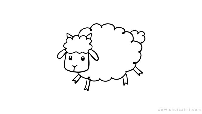 小绵羊简笔画怎么画小绵羊简笔画顺序