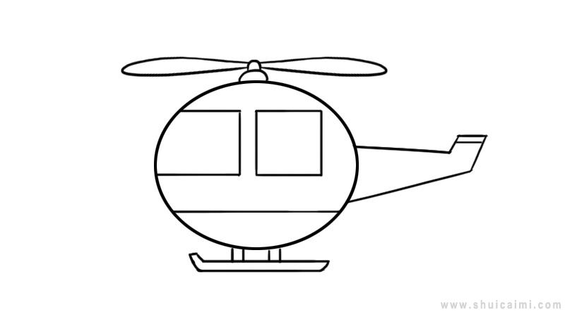 直升机简笔画怎么画直升机简笔画好看