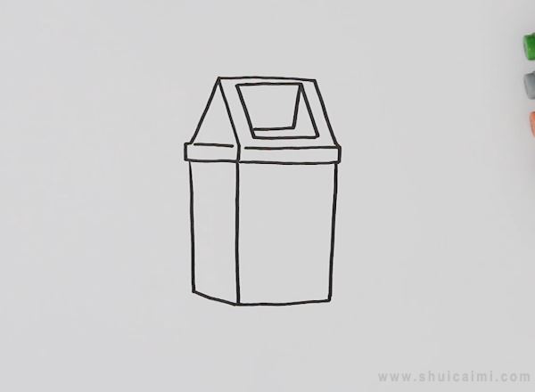 垃圾桶简笔画怎么画垃圾桶简笔画步骤