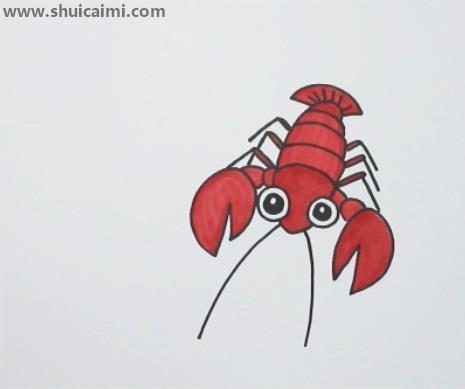 龙虾简笔画怎么画龙虾简笔画画法
