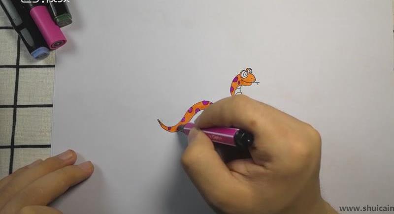 蛇儿童简笔画怎么画蛇儿童画步骤