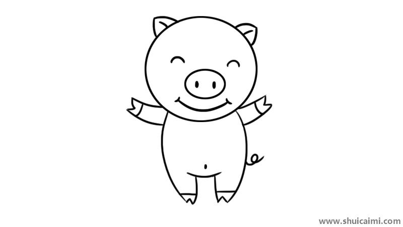 猪简笔画怎么画猪简笔画好看