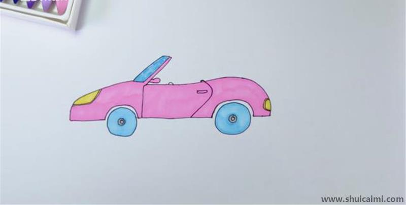 小轿车儿童简笔画怎么画小轿车儿童画好看