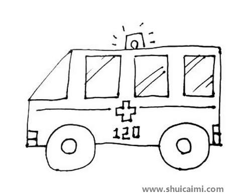 120救护车儿童简笔画