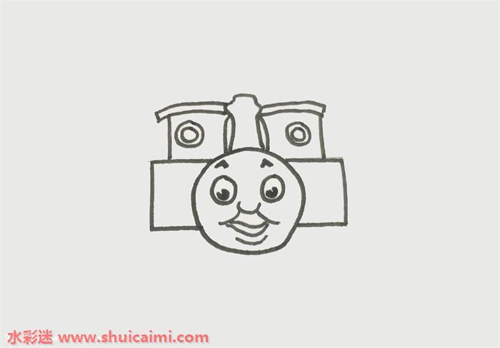 托马斯怎么画简单又漂亮火车托马斯彩色简笔画步骤