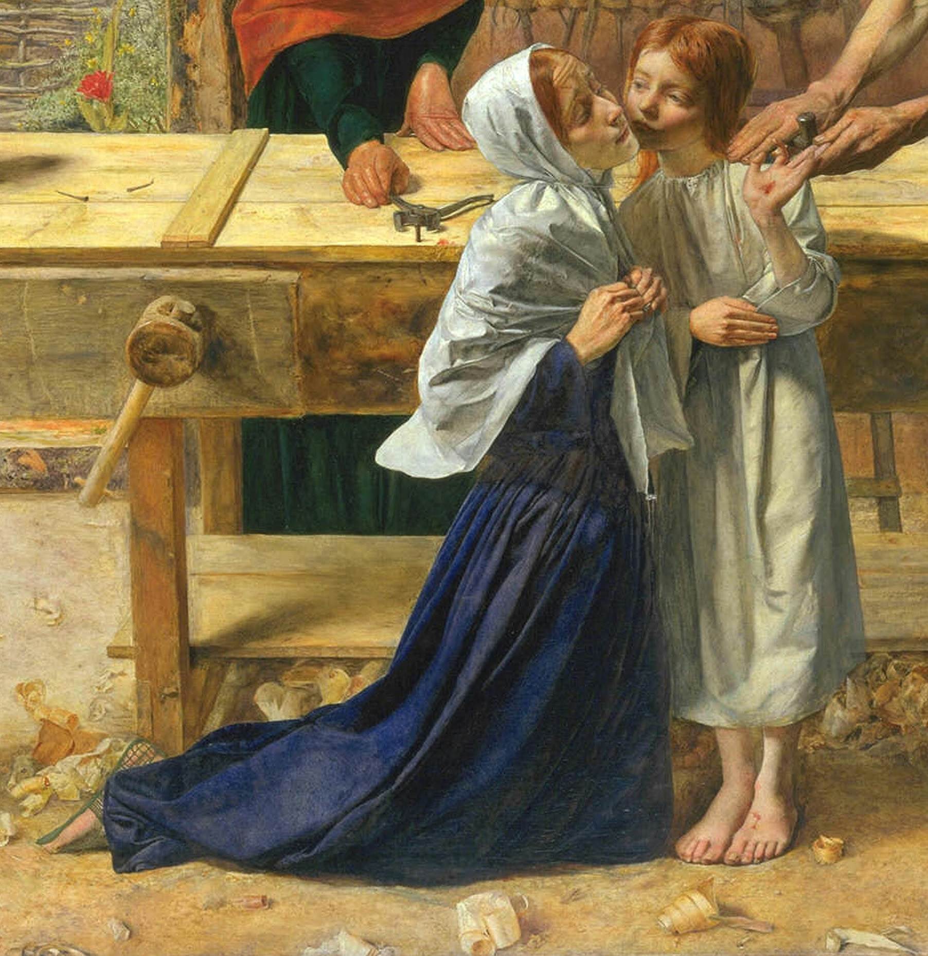 约翰埃弗里特米莱斯johneverettmillais油画作品基督在自己父母家中