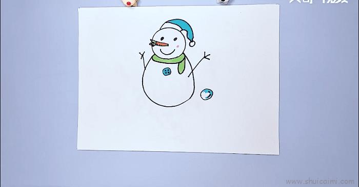 堆雪人儿童画怎么画堆雪人简笔画步骤