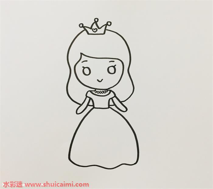 卡通画人物可爱公主怎么画 卡通画人物可爱公主简笔画