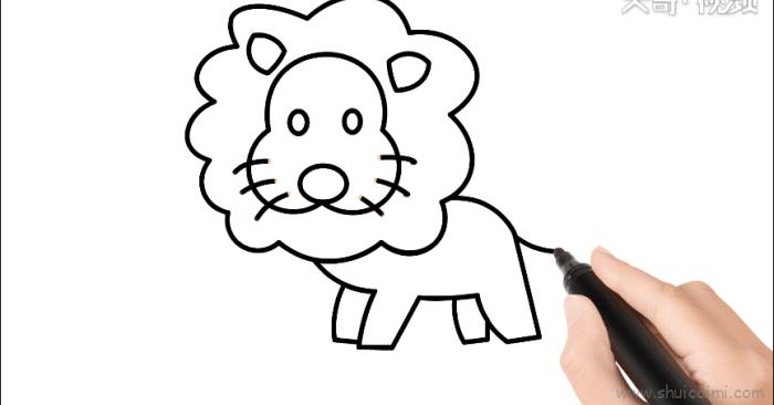 狮子儿童画怎么画狮子简笔画简单又好看
