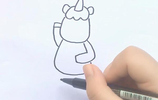独角兽儿童画怎么画独角兽简笔画好看