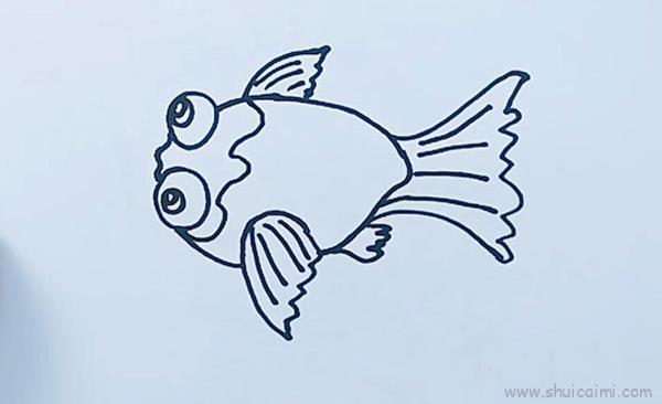 金鱼简笔画画法图解