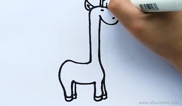 长颈鹿儿童画怎么画长颈鹿简笔画简单又好看