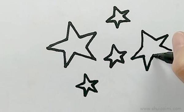 五角星儿童画怎么画五角星简笔画画法