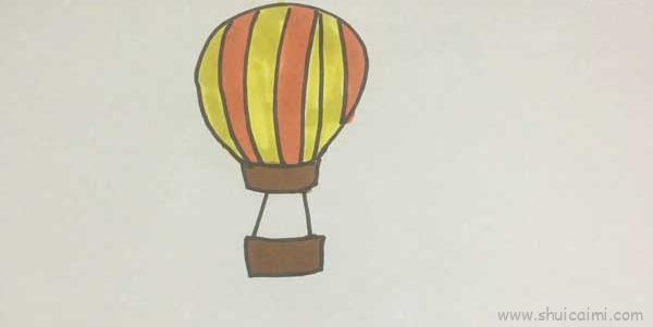热气球儿童画怎么画热气球简笔画顺序
